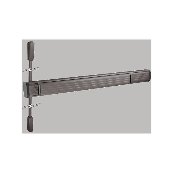 Dark Bronze 36 x 96 1275 Push Pad Surface Vertical Rod Panic Exit Device